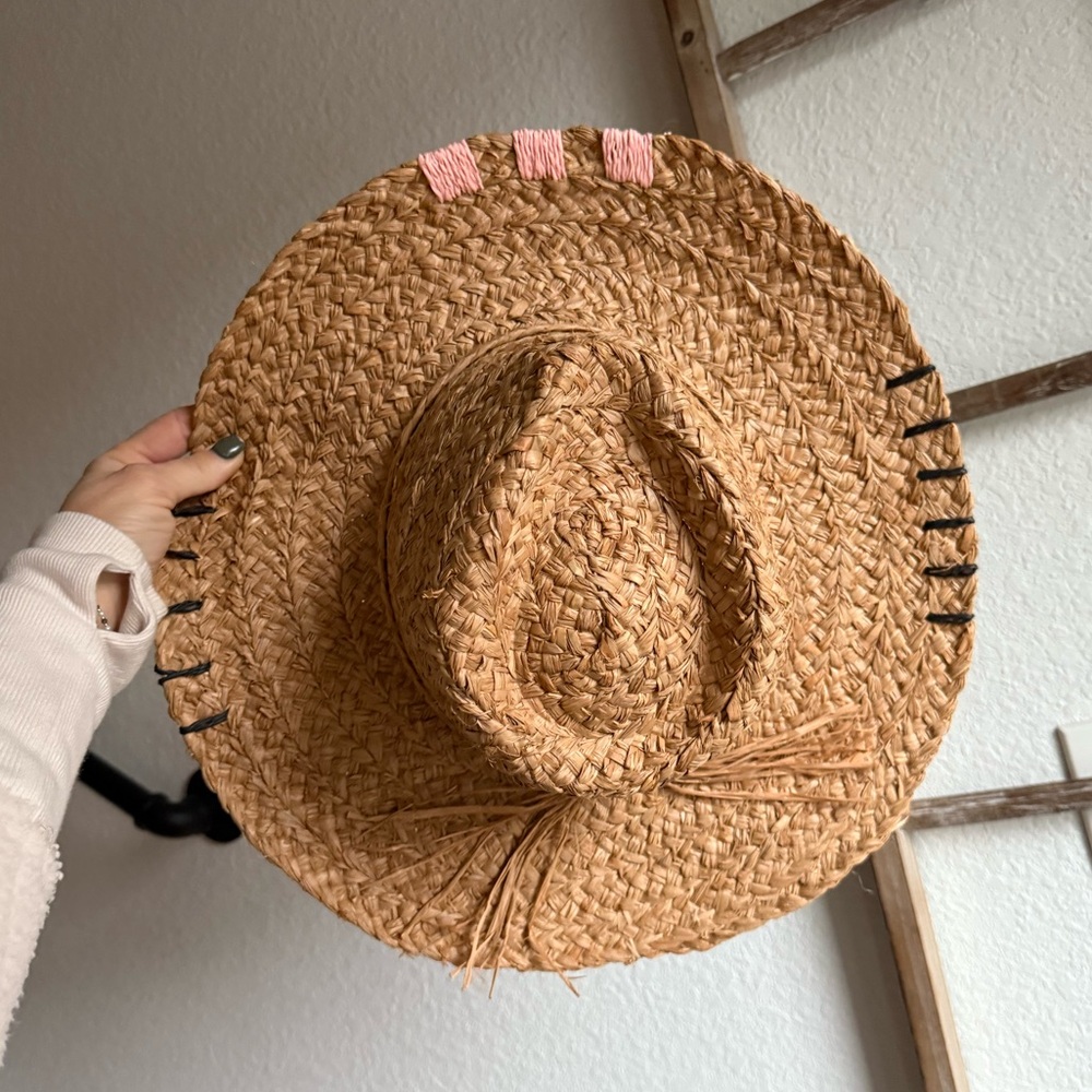 Odiva Panama Straw Wide Brim Hat NWOT